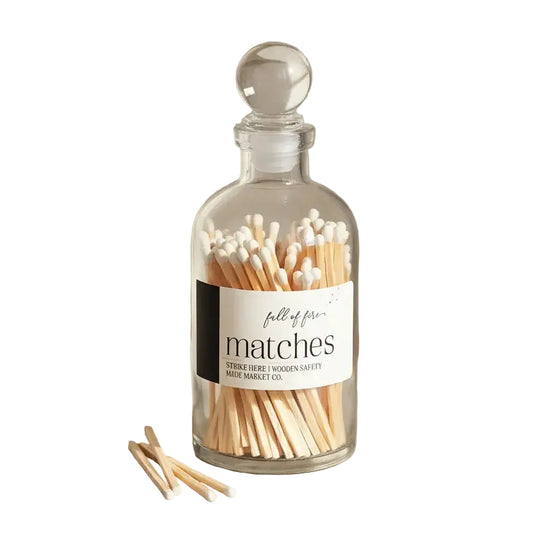 Glass Top Matches - White