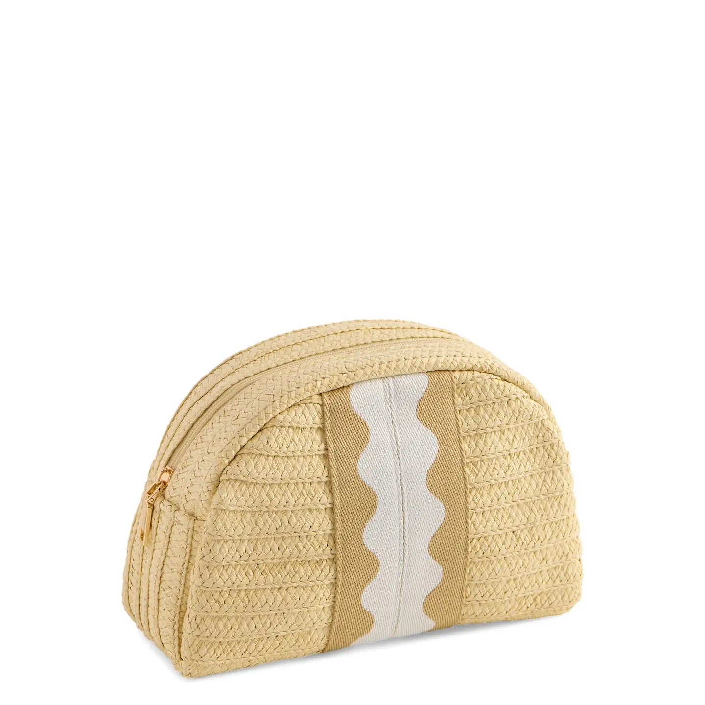 Tan Ricrac Pouch