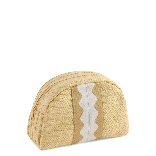 Tan Ricrac Pouch