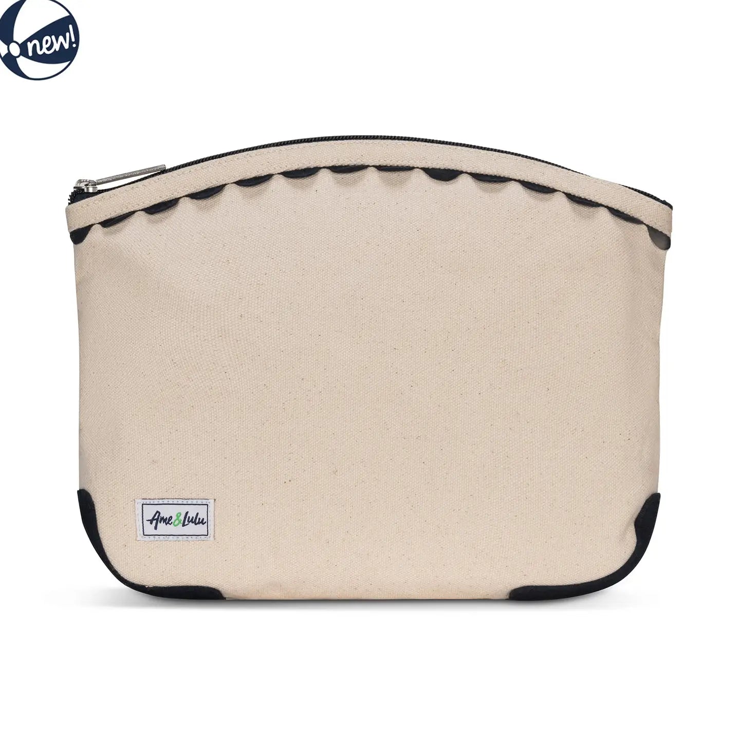 Navy Ric Rac Cosmetic Bag