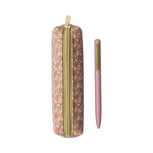 Vintage Floral Pen and Pouch Set
