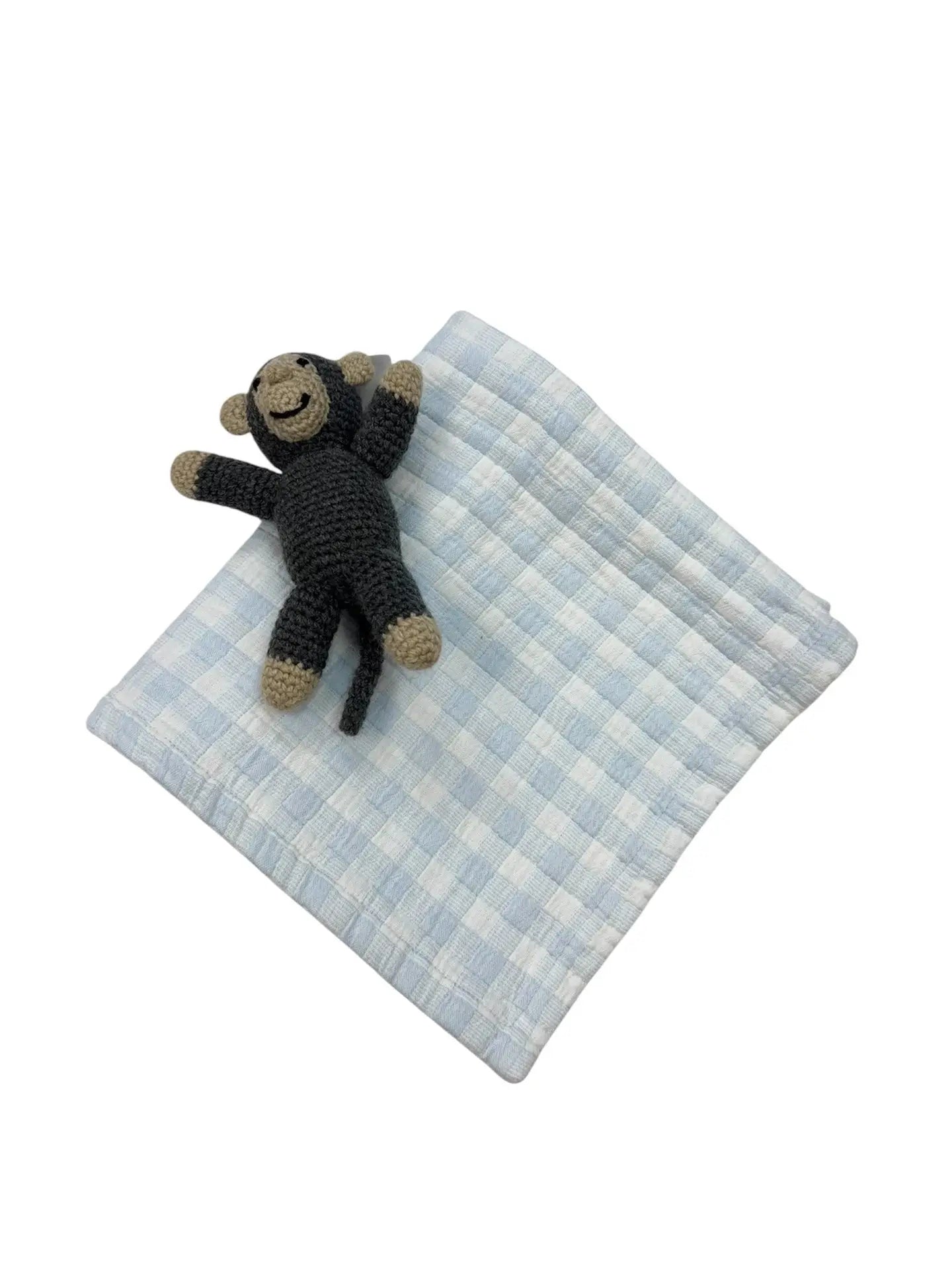 Gingham Baby Blanket - Blue