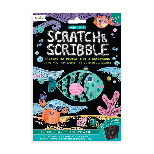 Scratch and Scribble Mini Kit- Friendly Fish