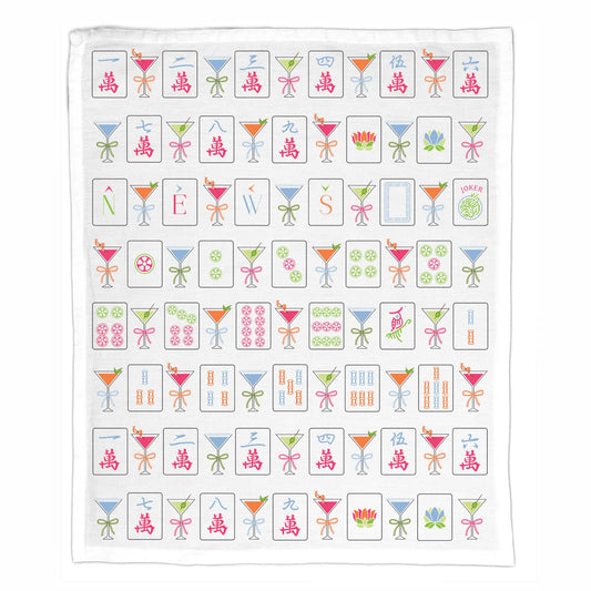 Mahjong and Martinis Tea Towel