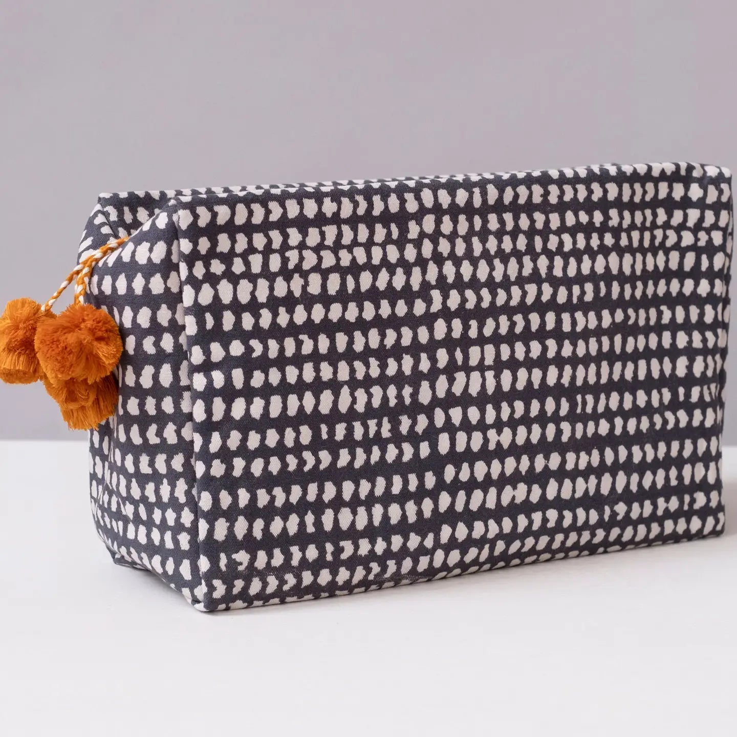 Toiletry Bag – Navy Dot