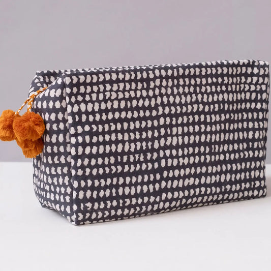 Toiletry Bag – Navy Dot