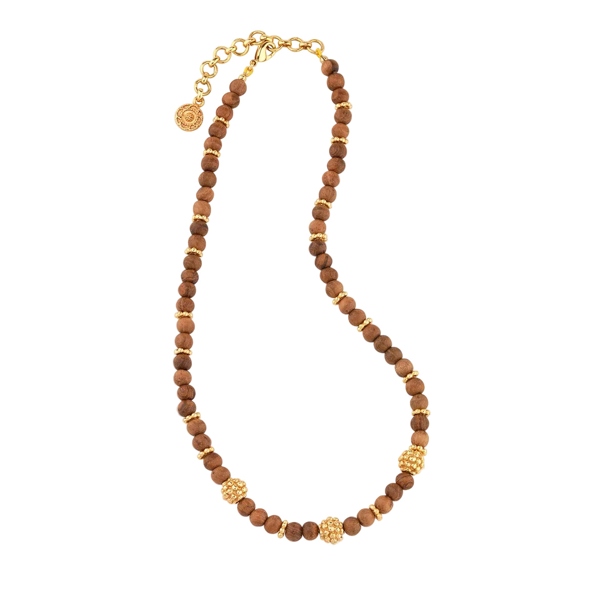 Petite Single Strand Teak Necklace