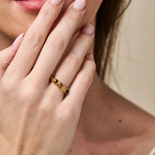 Berry Gem Ring - Tiger's Eye