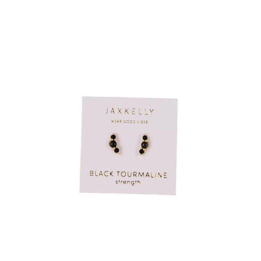 Crescent Studs – Black