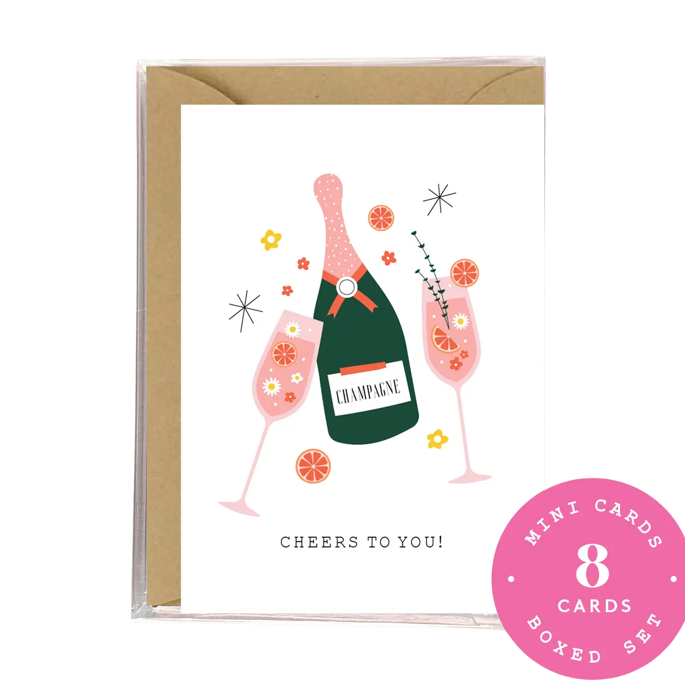 Cheers to You Boxed Cards- Set of 8