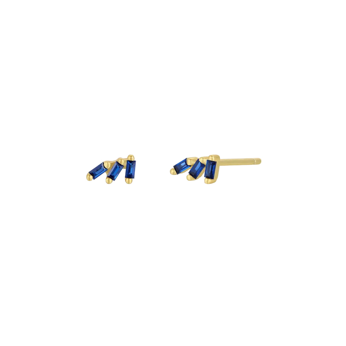 Mini Crawler Earrings - Sapphire