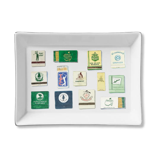 Golf Matchboxes Ceramic Tray
