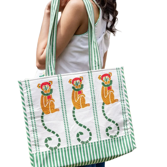 Monkey Totebag - Green