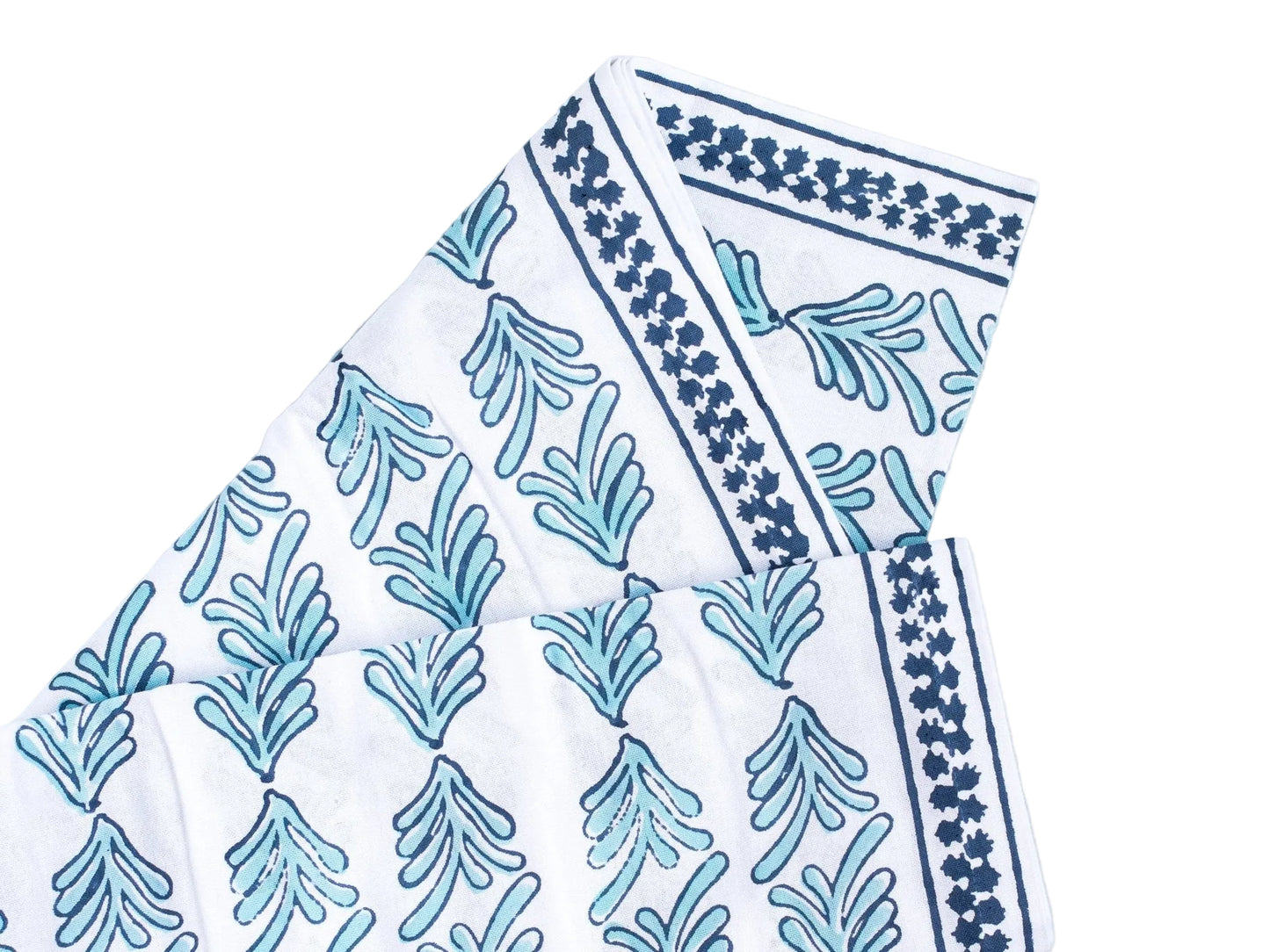 Blue and Navy Tablecloth - 60 x 60"