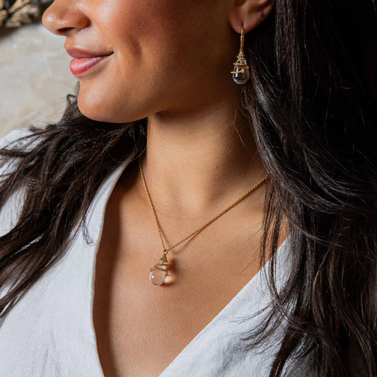 Quartz Drop Necklace