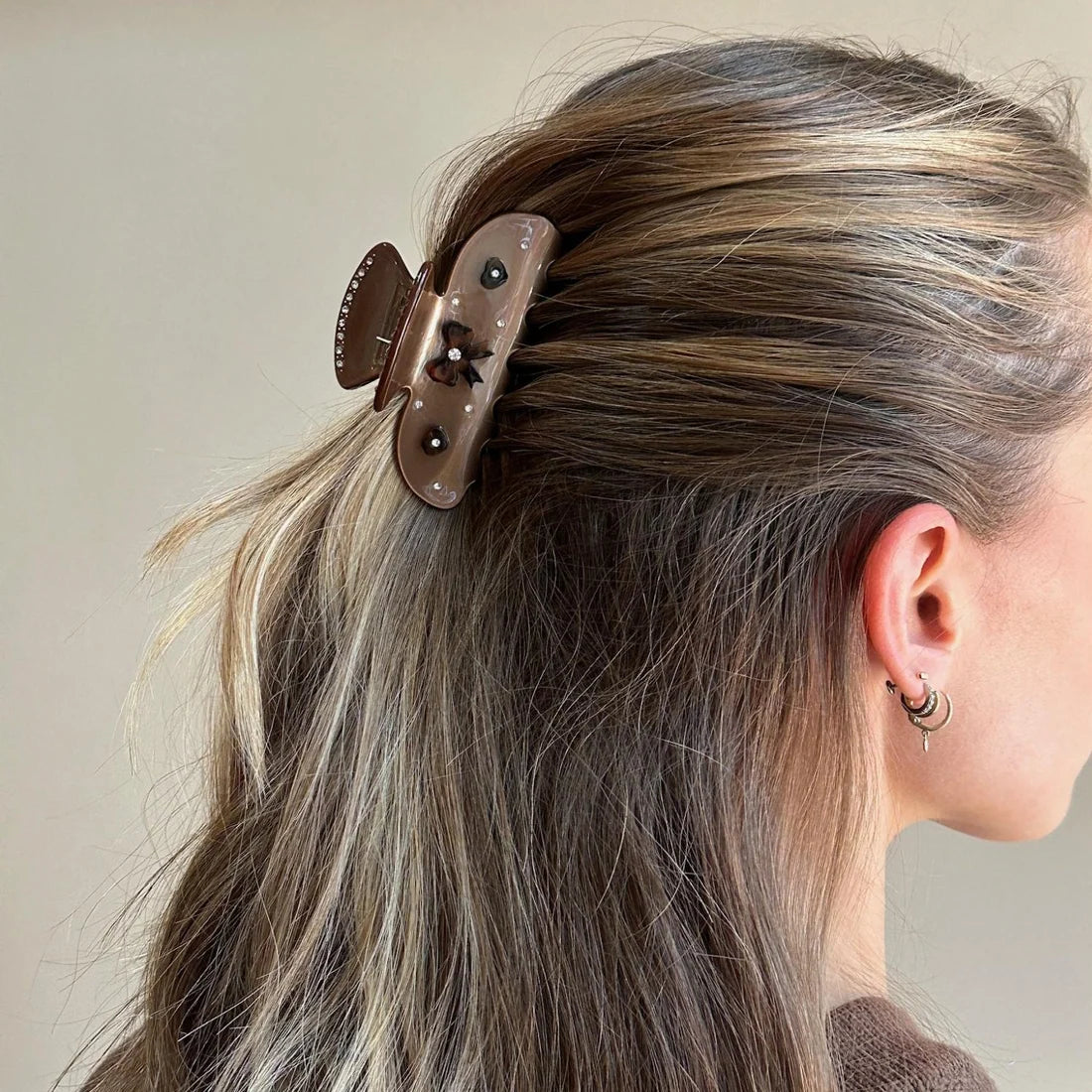 Sweetheart Clip - Cocoa Cashmere