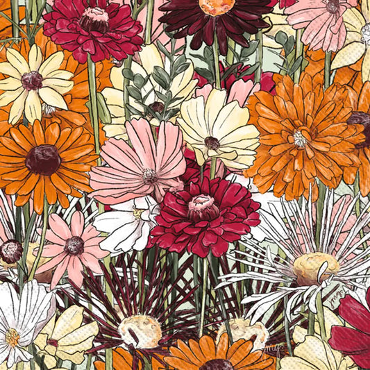 Blooming Garden Fall Cocktail Napkins