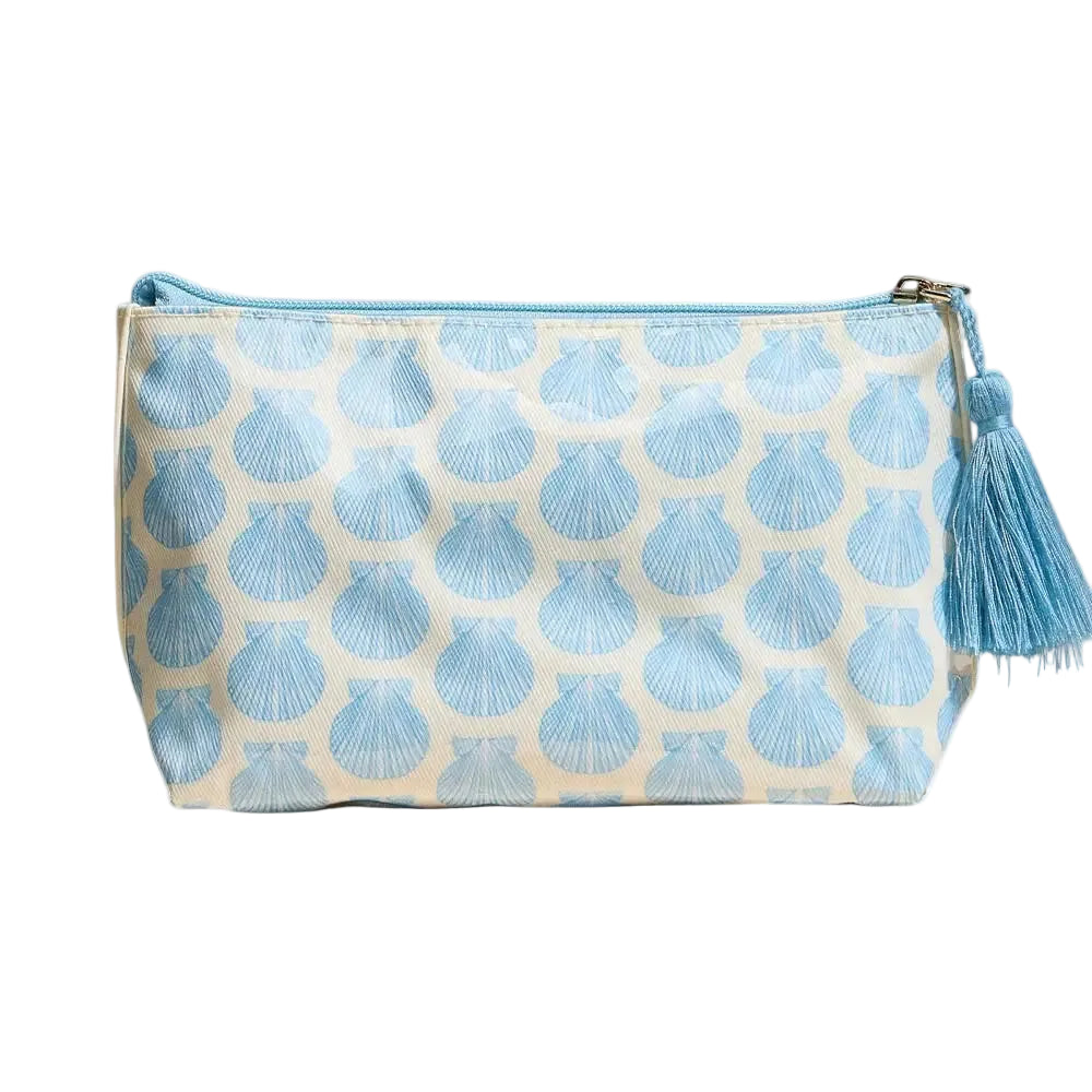 Shell Pattern Pouch - Blue