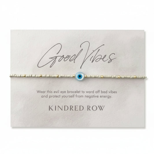 Evil Eye Beaded Bracelet- Cloud