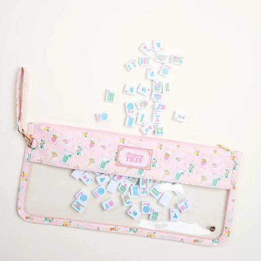 Mahjong Tile Pouch- Pink