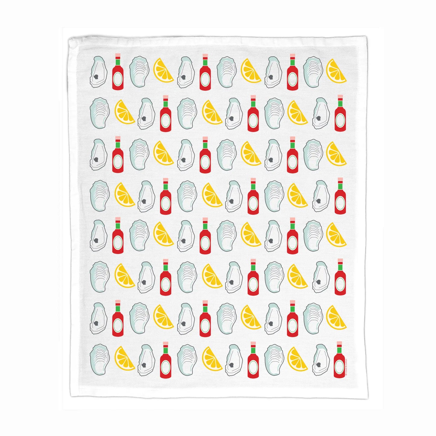 Tea Towel - Oysters and Hot Sauce