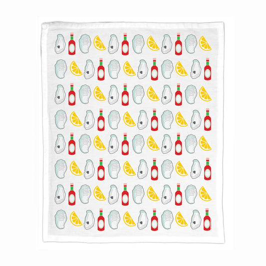 Tea Towel - Oysters and Hot Sauce