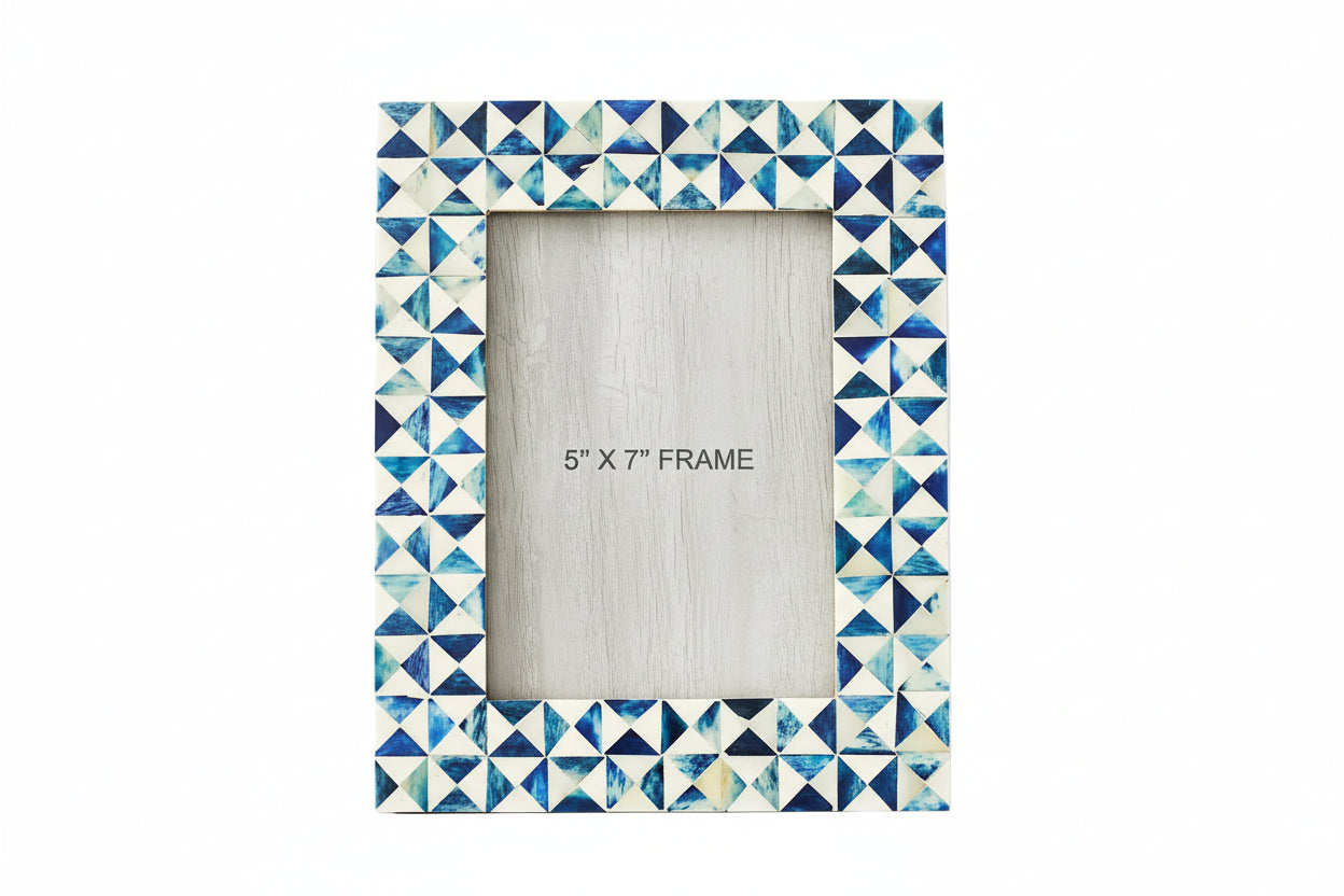 Cobalt and Bone Frame - 5x7