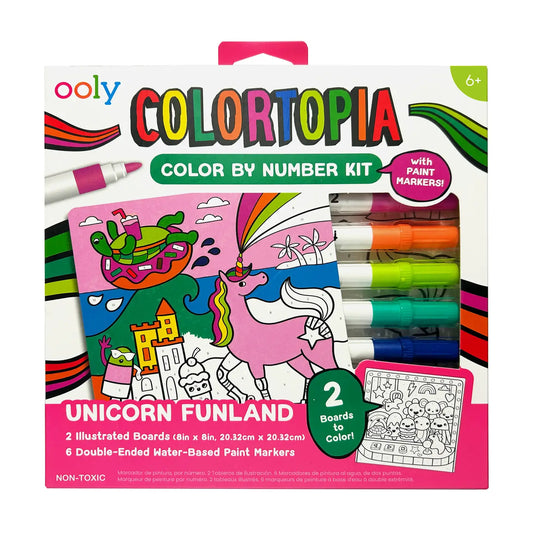 Colortopia: Paint Marker By Number Kit - Unicorn Funland