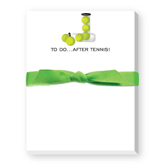 To Do After Tennis Notepad- Tennis Balls