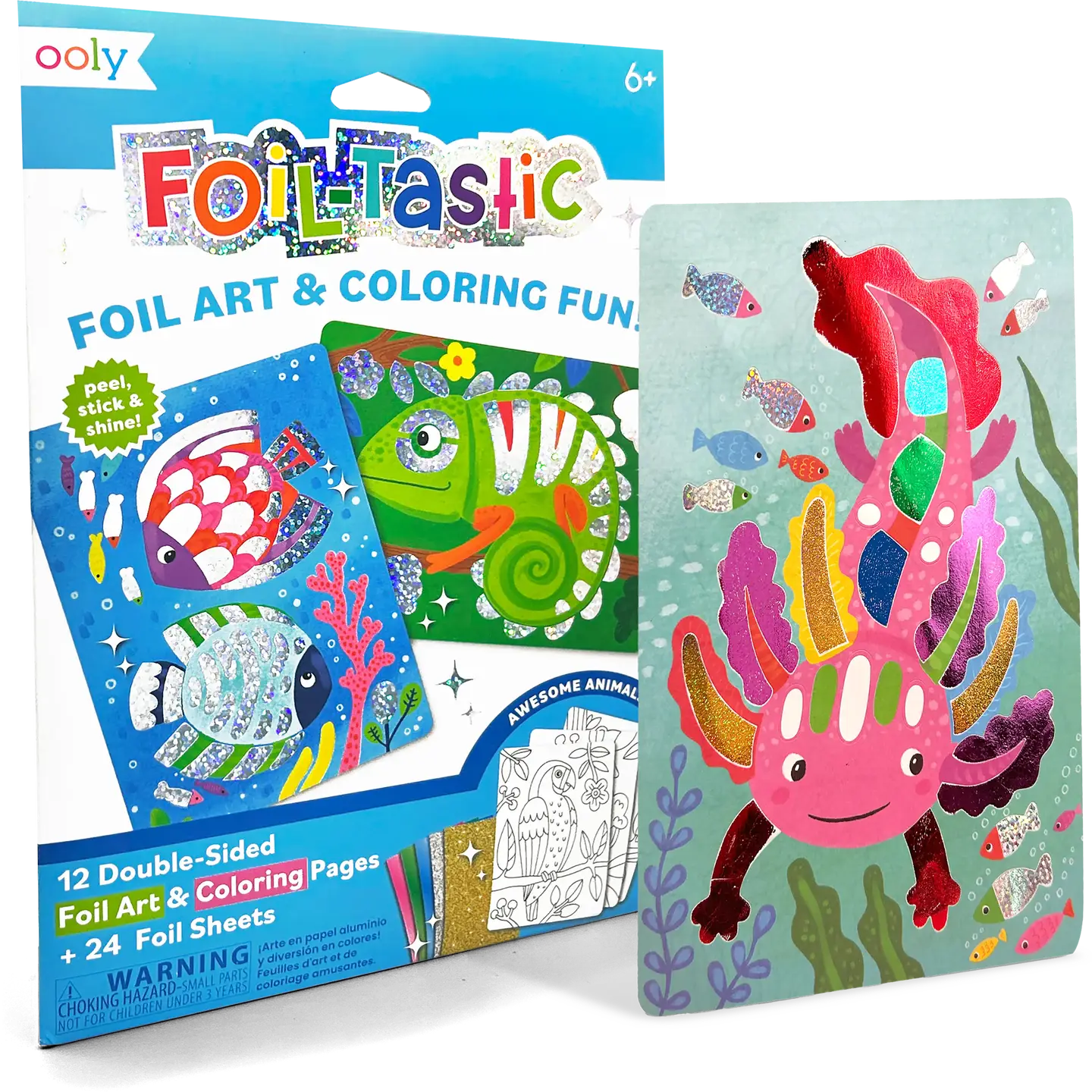 Foil-Tastic Foil Art and Coloring Set- Awesome Animals
