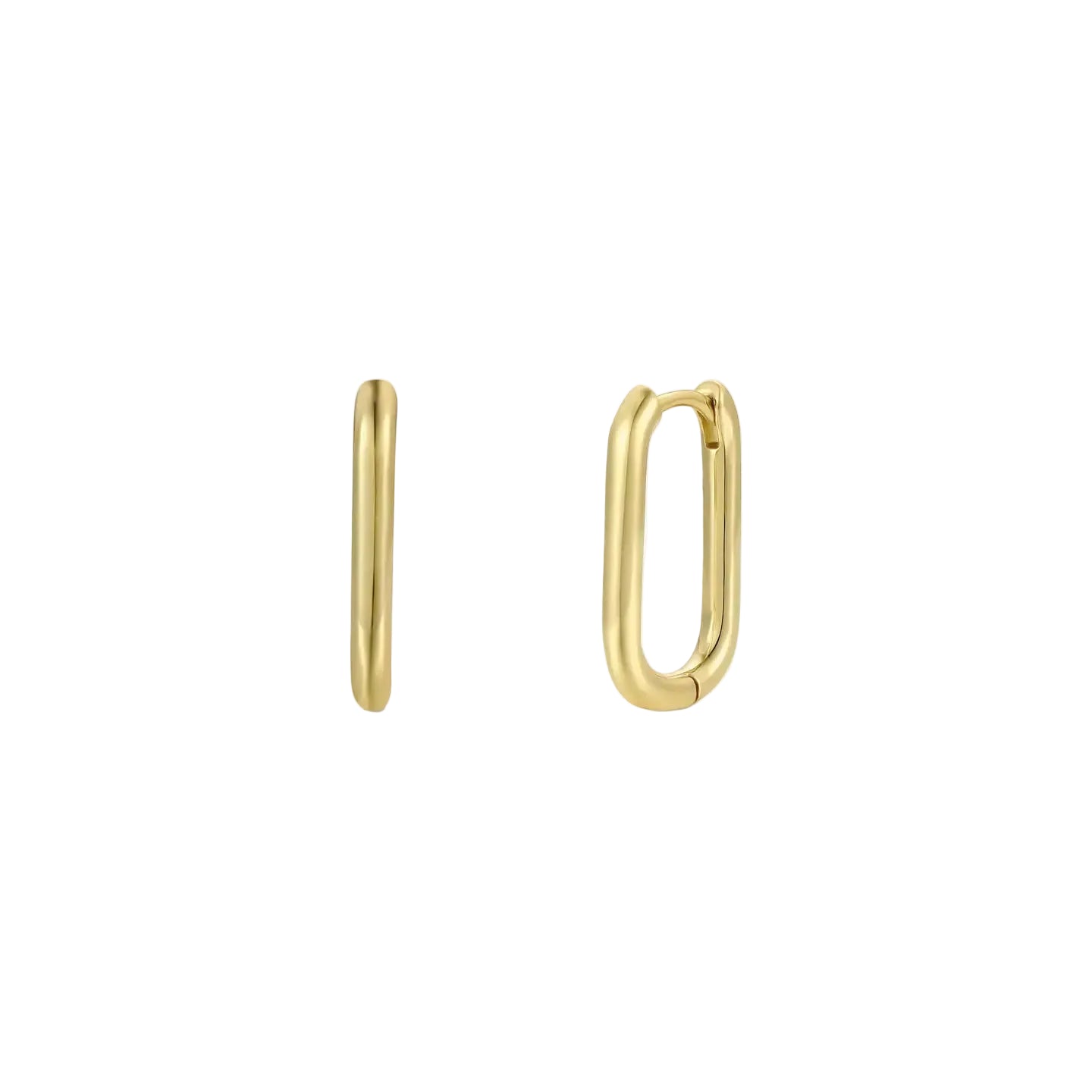 Rectangular Gold Hoop