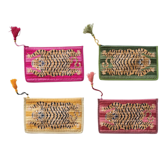 Cotton Tiger Zip Pouch