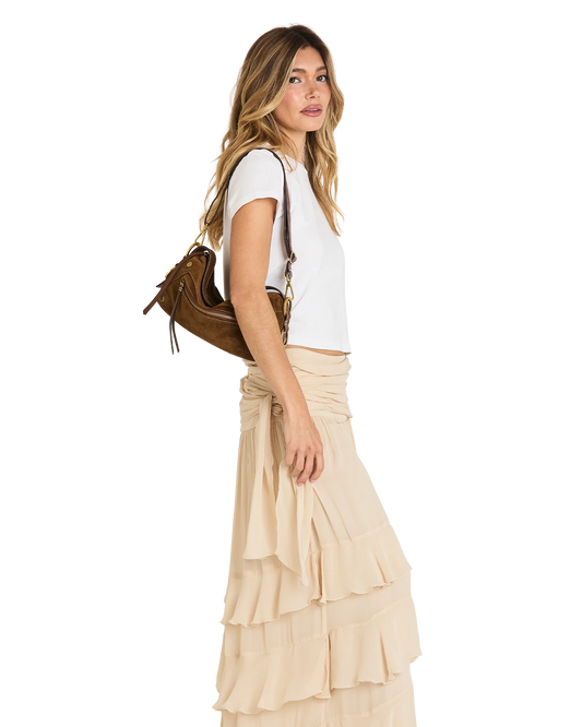 Doxie Handbag- Cinnamon Suede