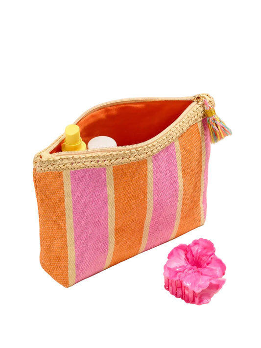 Pink and Orange Zip Pouch