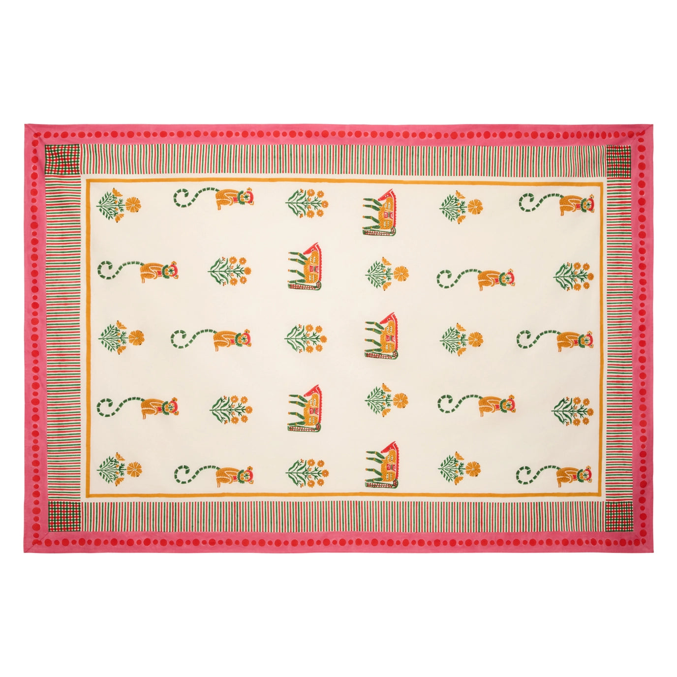 Menagerie Pink Tablecloth - 59 x 86"