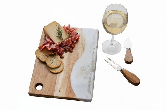 Small Cheese Board with Hole- Gold Quartz