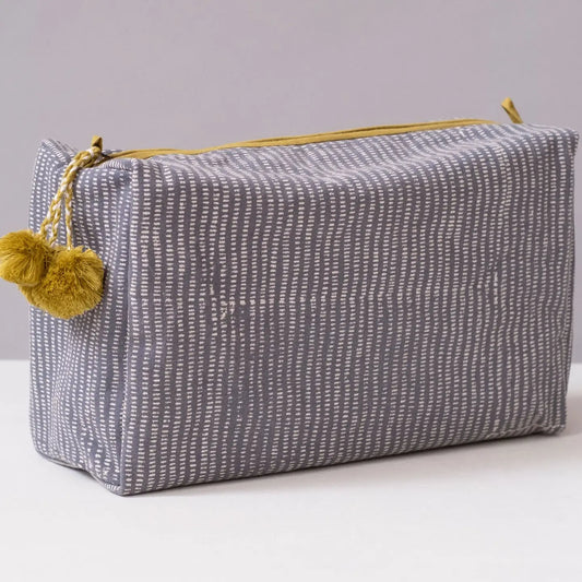 Toiletry Bag – Grey Stripes