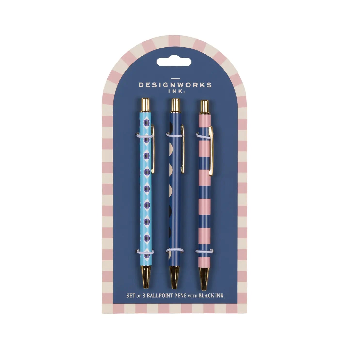 Set of 3 Pen Set- Eye, Moon, Stripe
