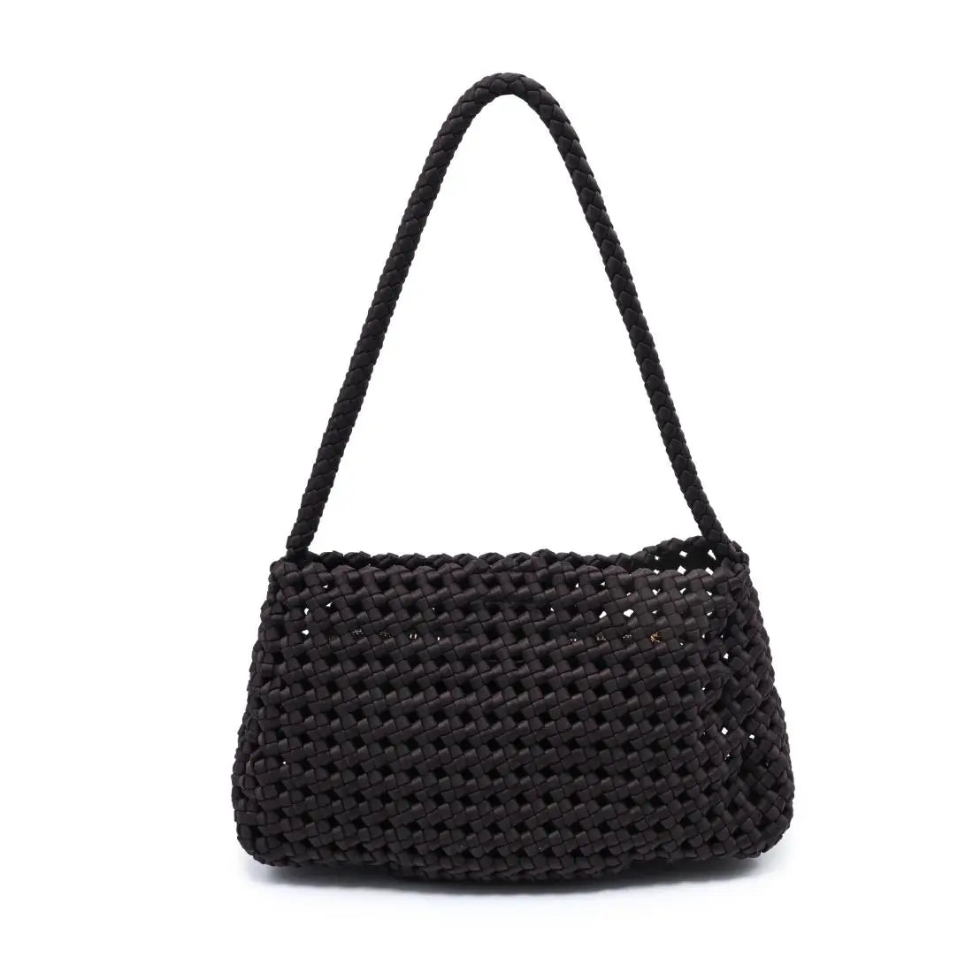 Woven Chocolate Shoulder Bag