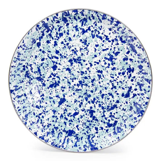 Medium Enamel Tray – Ocean Swirl