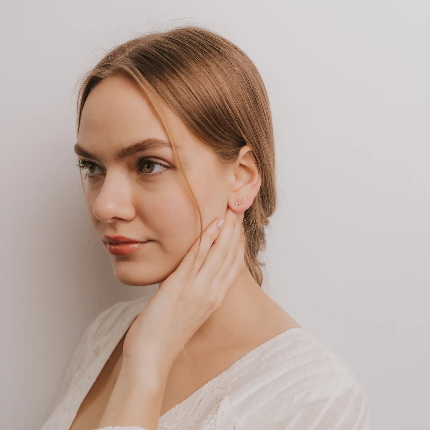 Crawler Earrings - Natural