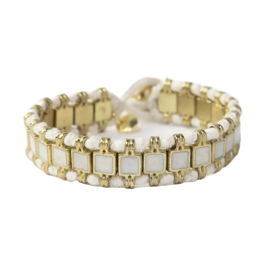 Enamel Bracelet- White