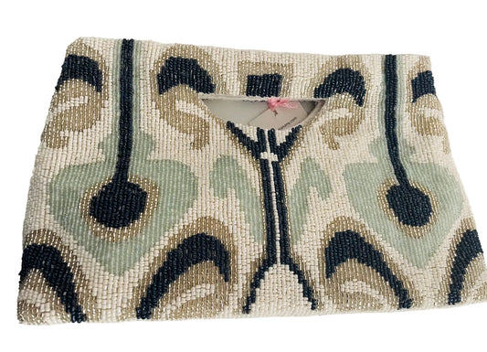 Waves Beaded Clutch