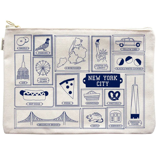 New York City Flat Zip Pouch