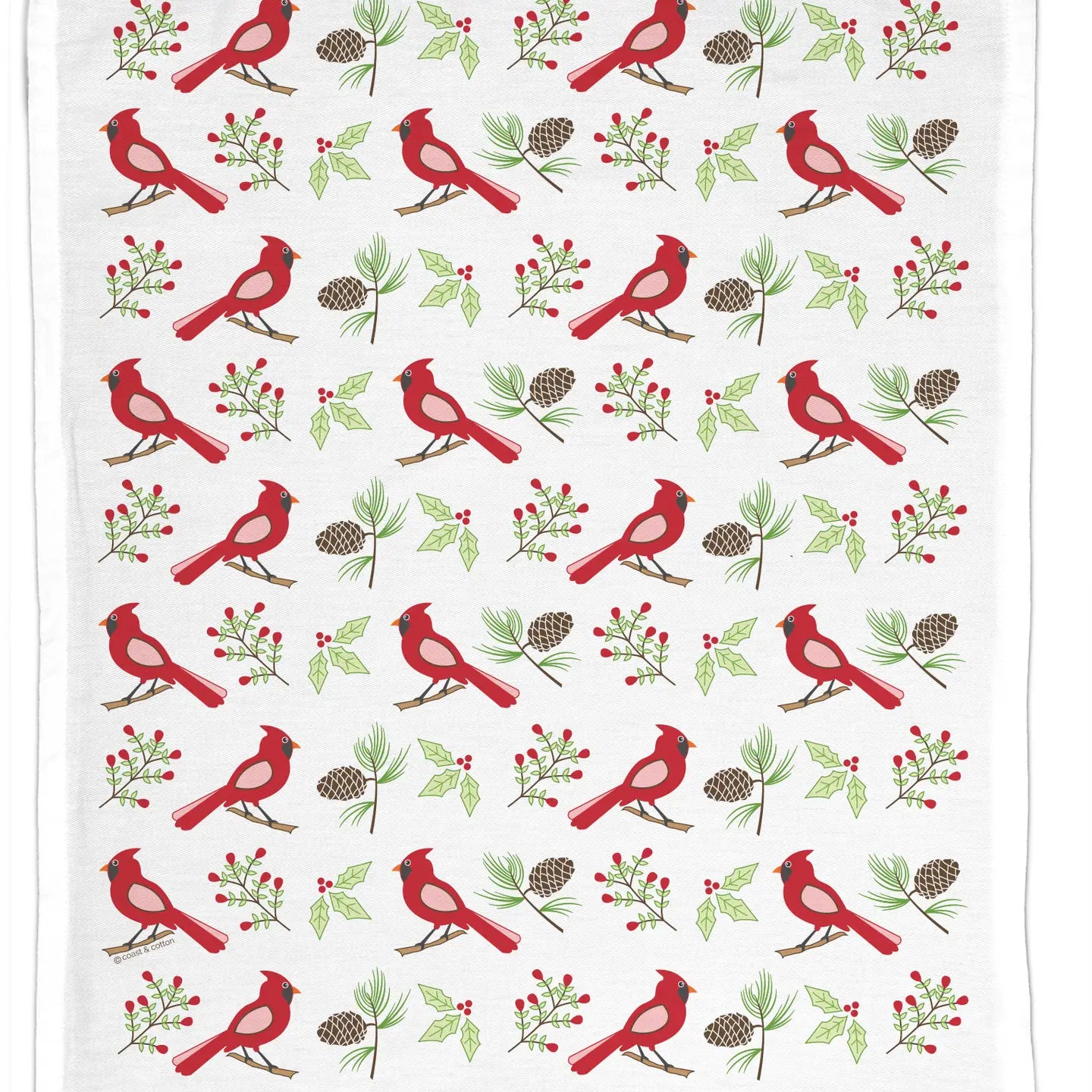 Tea Towel – Christmas Cardinals