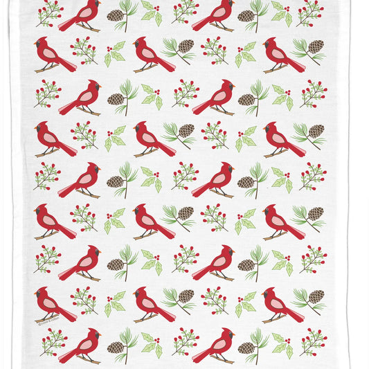 Tea Towel – Christmas Cardinals