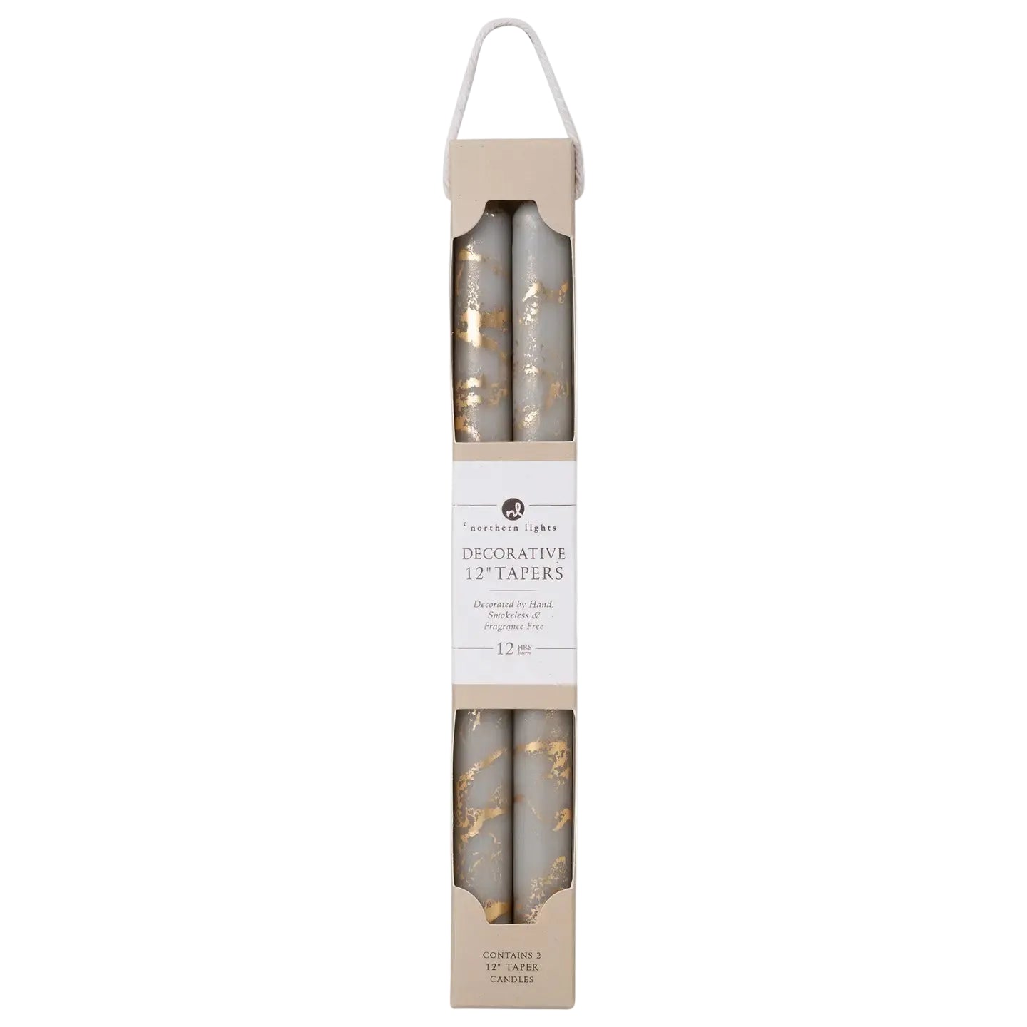 Stone with Gold Taper Candles