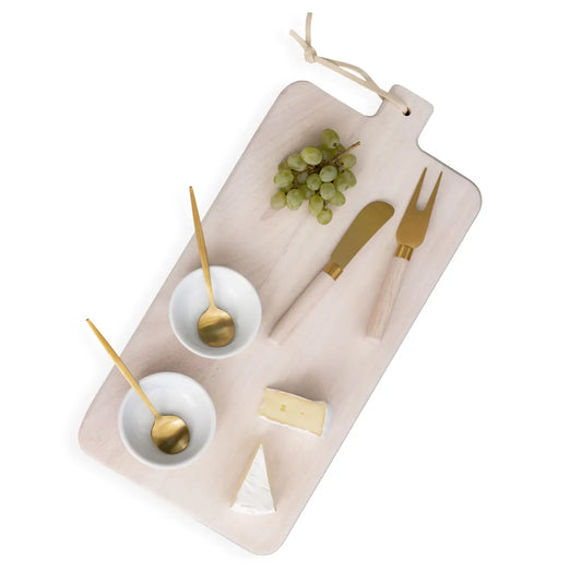 7 Piece Cheese Board Set- Natural