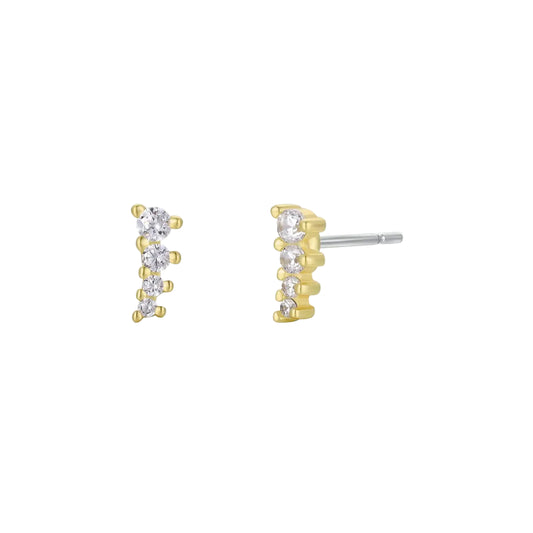 Mini Crawler Earrings - Natural