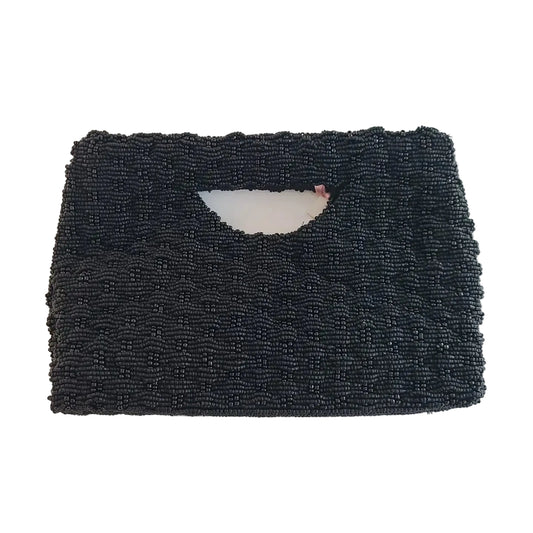 Black Beaded Clutch